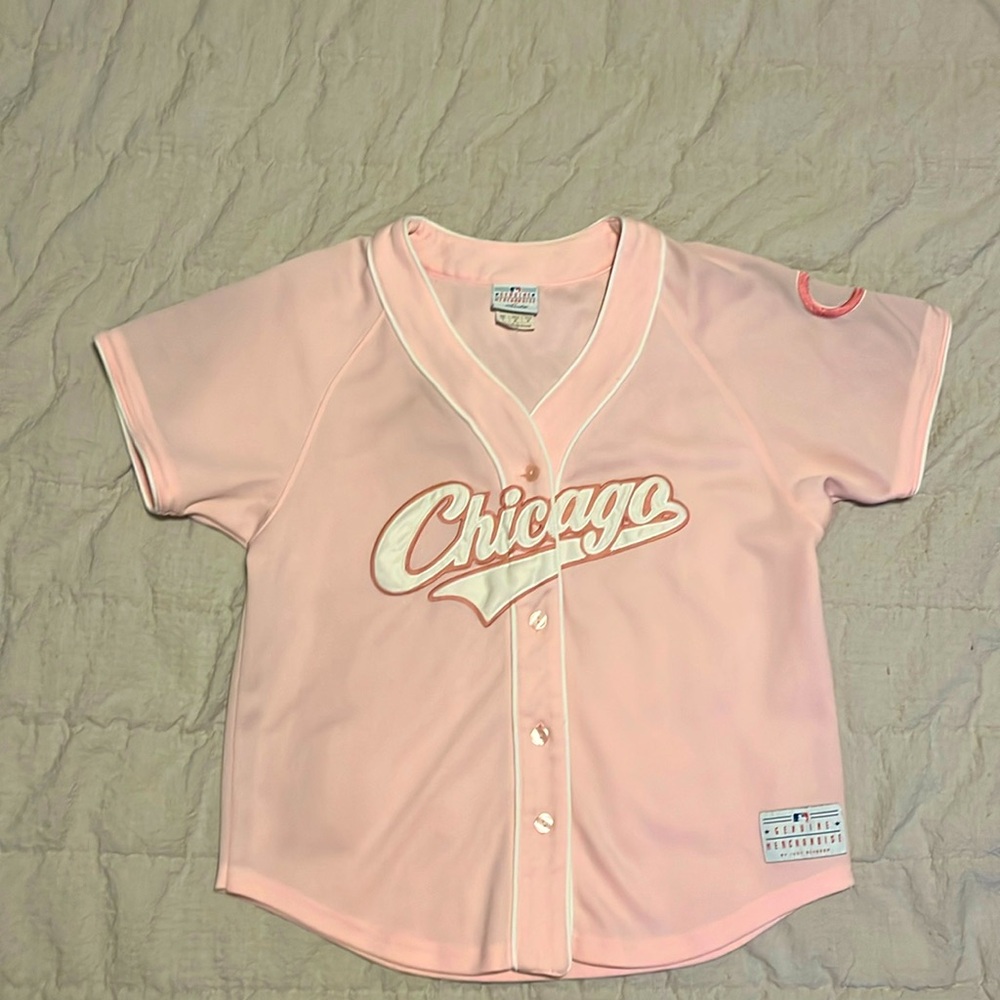 Ladies Pink Chicago Cubs Jersey